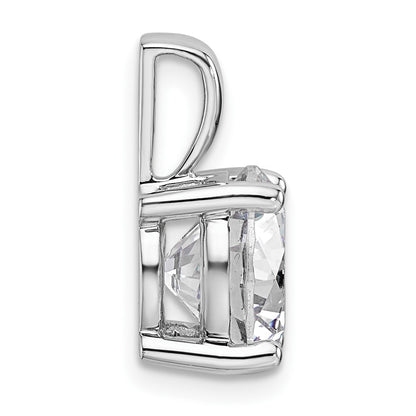 14k White Gold 4 Ct. Lab Grown Diamond VS/SI+ G+ Round Complete Four Prong Pendant