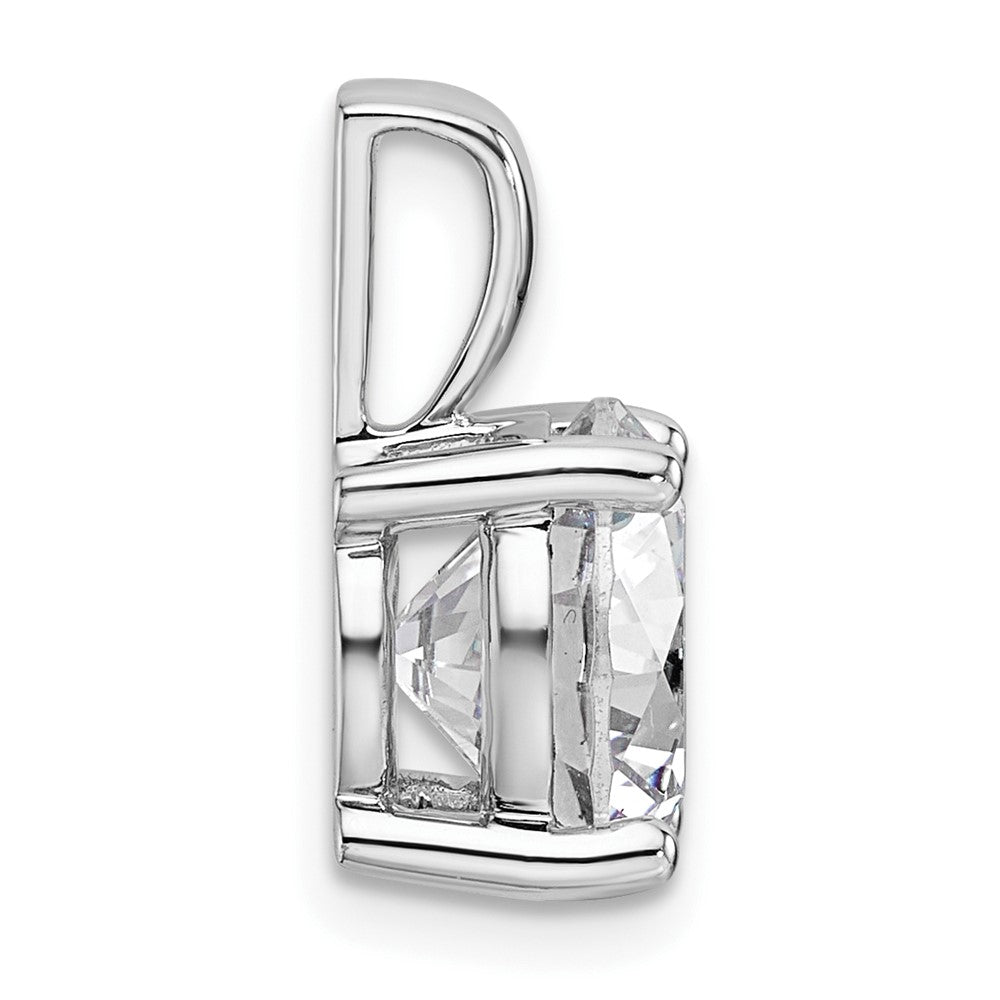 14k White Gold 4 Ct. Certified Lab Grown Diamond VS/SI+ G+ Round Complete Four Prong Pendant