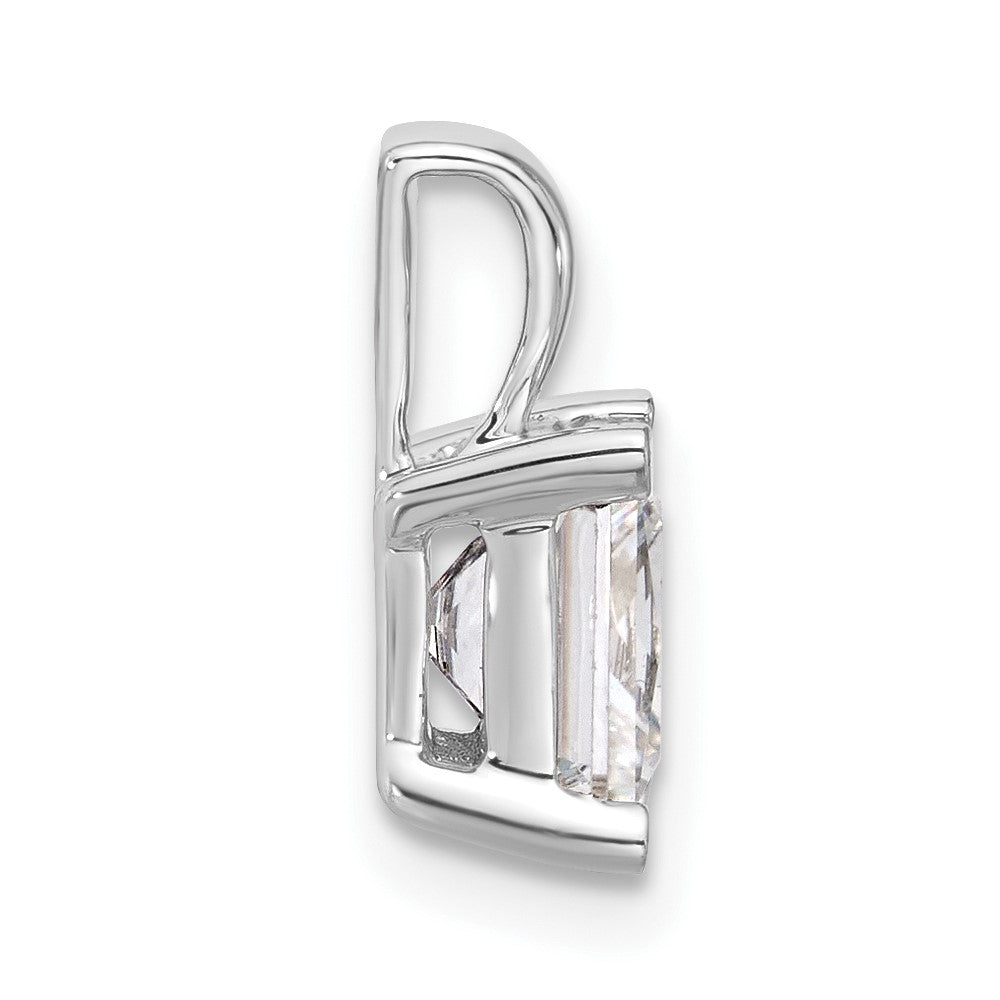 14k White Gold 2 Ct. Certified Lab Grown Diamond VS/SI+ G+ Princess Complete Four Prong Pendant