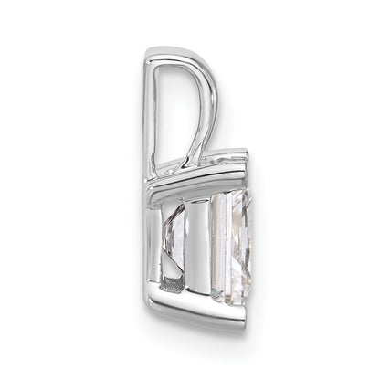 14k White Gold 2 Ct. Certified Lab Grown Diamond VS/SI+ G+ Princess Complete Four Prong Pendant