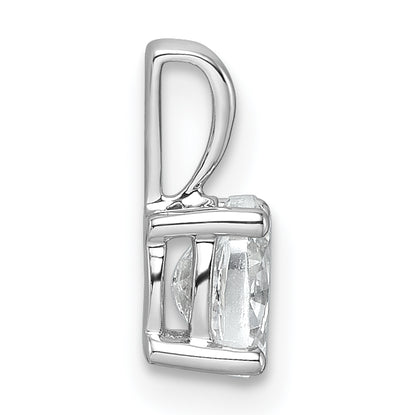 14k White Gold 1/2 Ct. Lab Grown Diamond VS/SI+ G+ Oval Four Prong Pendant