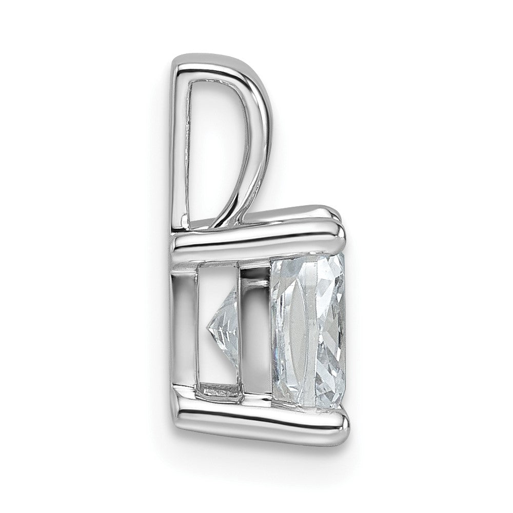 14K White Gold 2 Carat Certified Lab Grown Diamond Vs+ F+ Cushion Complete Four Prong Pendant