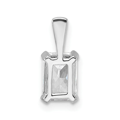 14k White Gold 3/4 Ct. Certified Lab Grown Diamond VS/SI+ G+ Radiant Four Prong Pendant