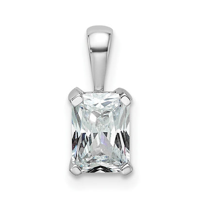 14k White Gold 3/4 Ct. Certified Lab Grown Diamond VS/SI+ G+ Radiant Four Prong Pendant
