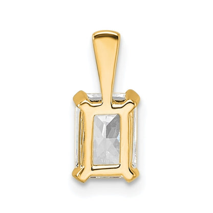 14k Yellow Gold 3/4 Ct. Certified Lab Grown Diamond VS/SI+ G+ Radiant Four Prong Pendant