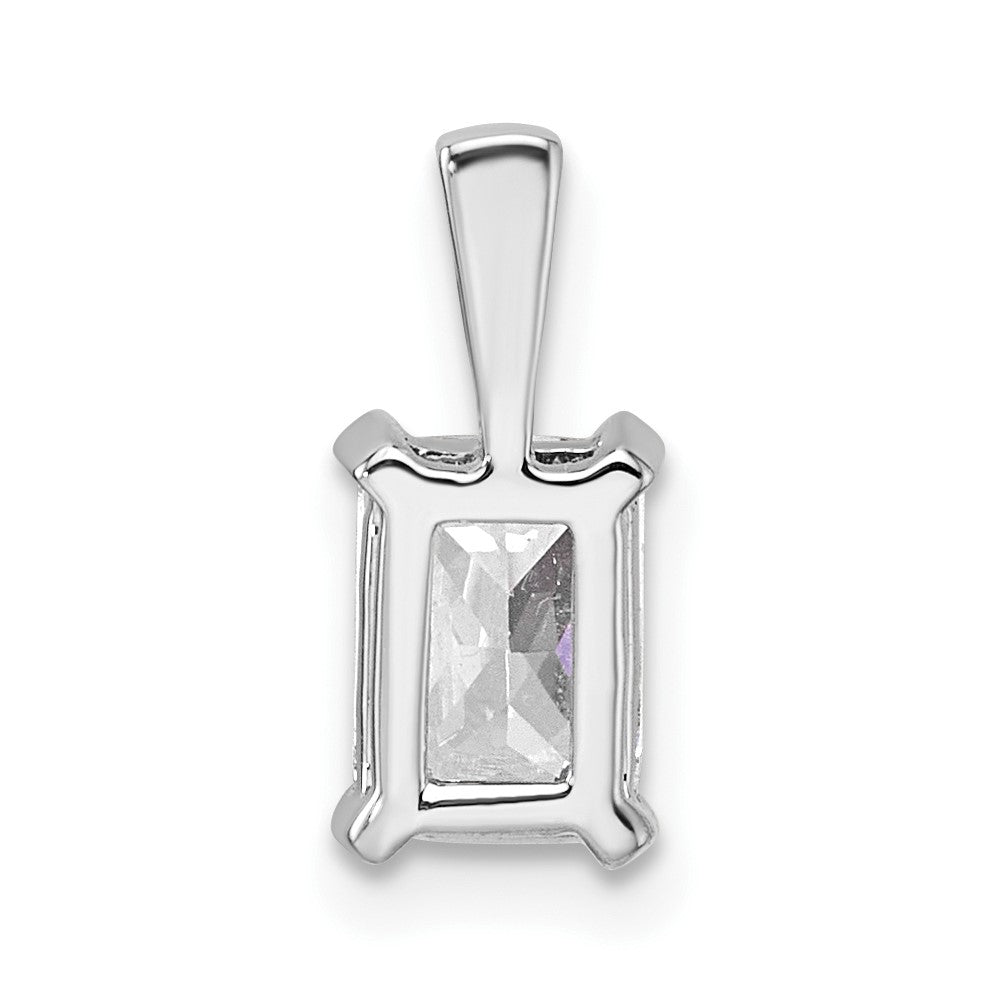 14k White Gold 1 Ct. Certified Lab Grown Diamond VS/SI+ G+ Radiant Four Prong Pendant