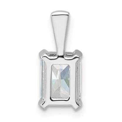14k White Gold 1 1/2 Ct. Certified Lab Grown Diamond VS/SI+ G+ Radiant Four Prong Pendant