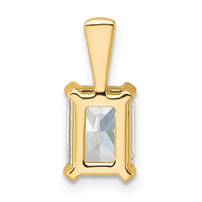 14k Yellow Gold 1 1/2 Ct. Certified Lab Grown Diamond VS/SI+ G+ Radiant Four Prong Pendant