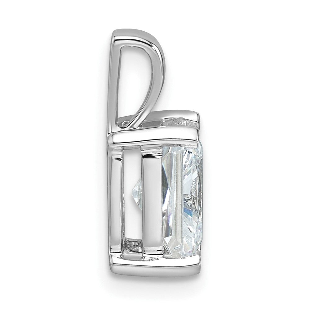 14k White Gold 2 Ct. Lab Grown Diamond VS/SI+ G+ Radiant Complete Four Prong Pendant