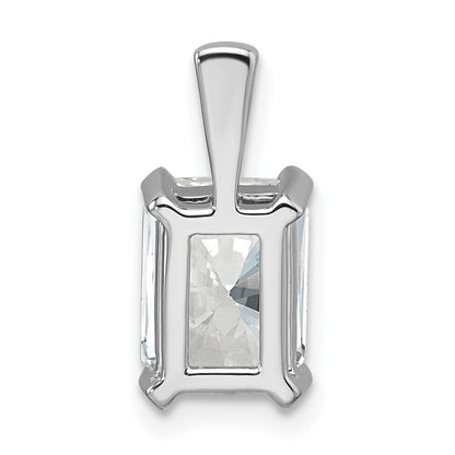 14k White Gold 2 Ct. Lab Grown Diamond VS/SI+ G+ Radiant Complete Four Prong Pendant