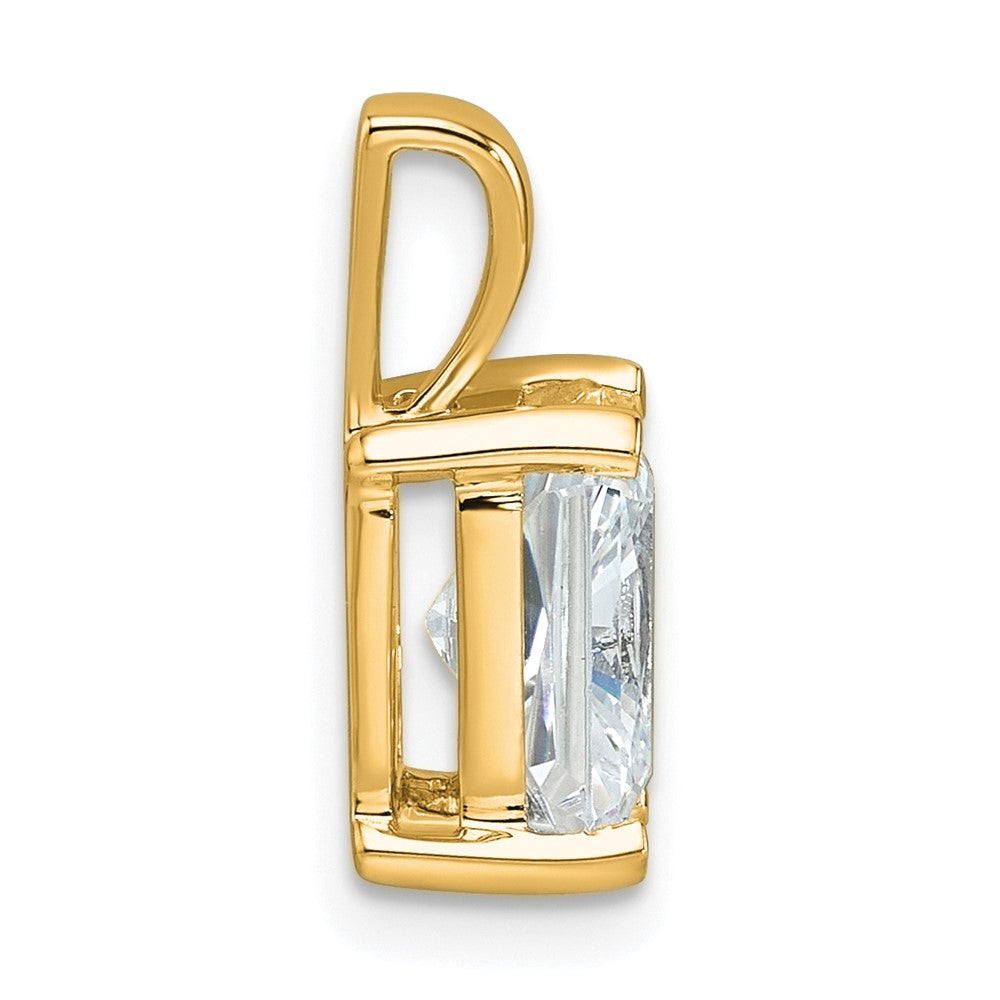 14k Yellow Gold 2 Ct. Certified Lab Grown Diamond VS/SI+ G+ Radiant Four Prong Pendant