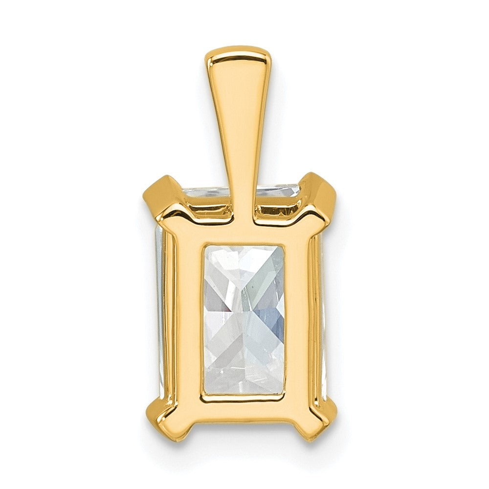 14k Yellow Gold 2 1/2 Ct. Certified Lab Grown Diamond VS/SI+ G+ Radiant Four Prong Pendant