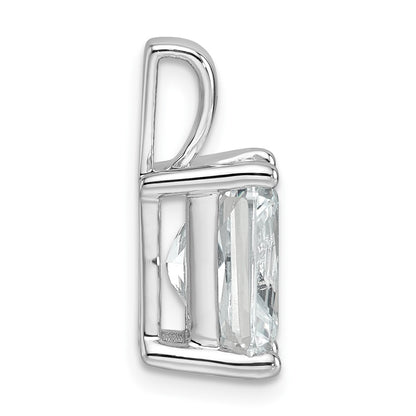 14k White Gold 4 Ct. Certified Lab Grown Diamond VS/SI+ G+ Radiant Complete Four Prong Pendant