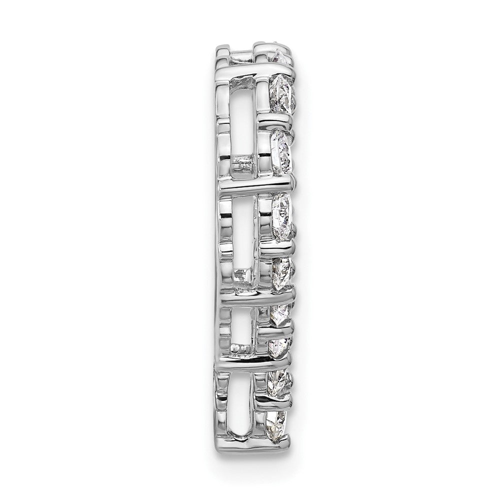 14K White Gold Lab Grown Diamond VS/SI FGH Heart Pendant