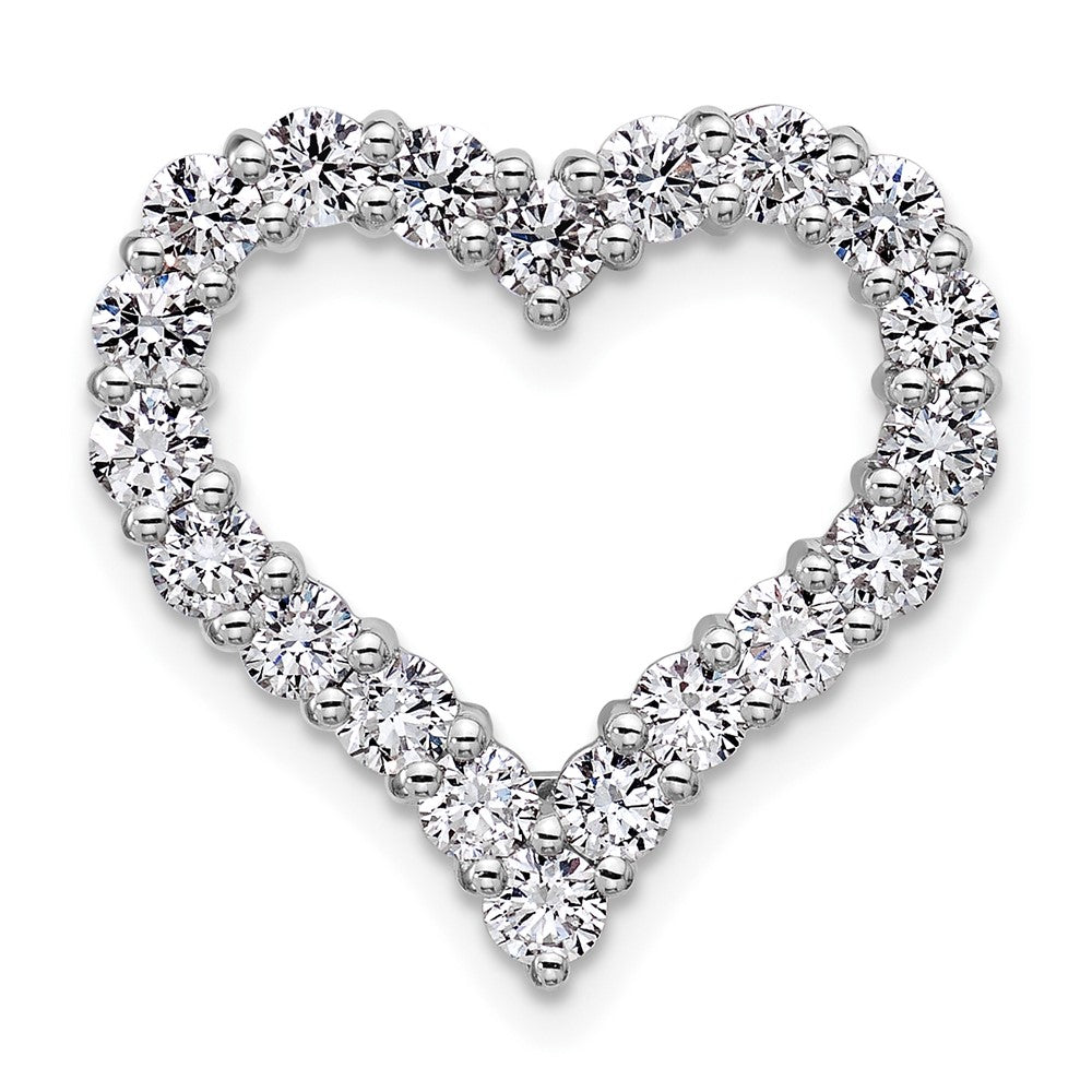 14K White Gold Lab Grown Diamond VS/SI FGH Heart Pendant