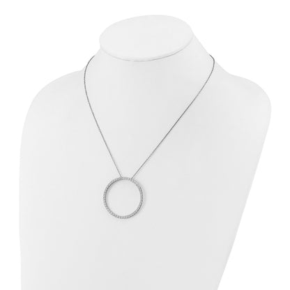 14K White Gold True Origin 2 Carat Lab Grown Diamond Vs Def 18 Inch Eternity Pendant Necklace