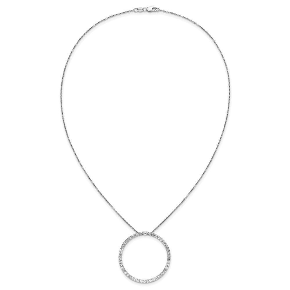 14K White Gold True Origin 2 Carat Lab Grown Diamond Vs Def 18 Inch Eternity Pendant Necklace