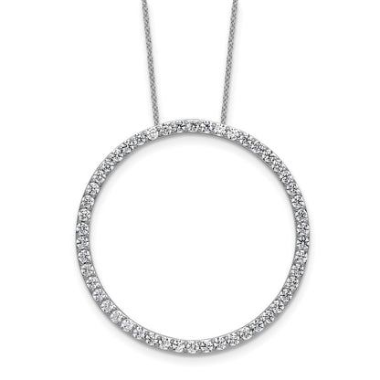 14K White Gold True Origin 2 Carat Lab Grown Diamond Vs Def 18 Inch Eternity Pendant Necklace