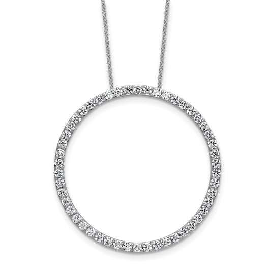 14K White Gold True Origin 2 Carat Lab Grown Diamond Vs Def 18 Inch Eternity Pendant Necklace