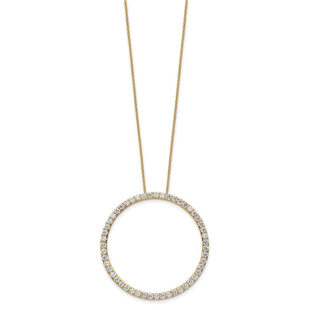 14K Yellow Gold True Origin 3 Carat Lab Grown Diamond Vs Def 18 Inch Eternity Pendant Necklace