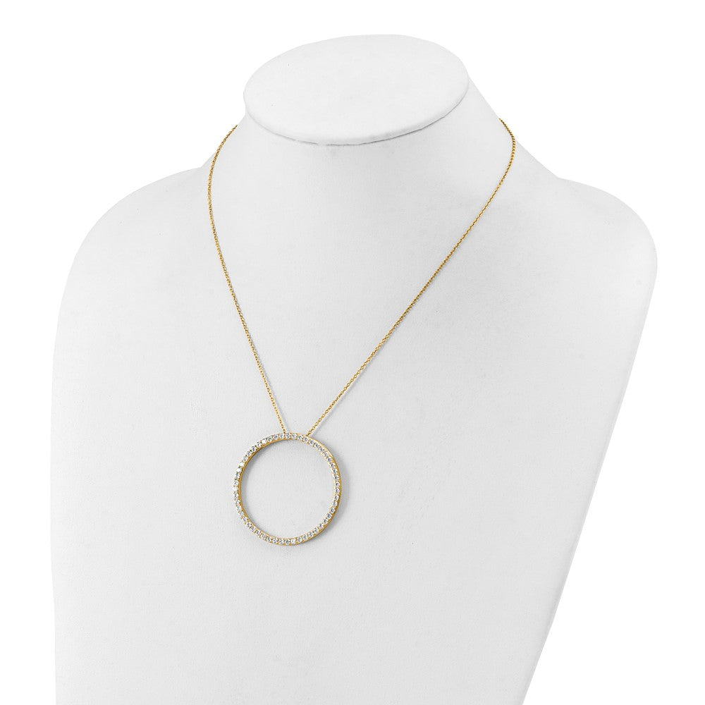 14K Yellow Gold True Origin 3 Carat Lab Grown Diamond Vs Def 18 Inch Eternity Pendant Necklace