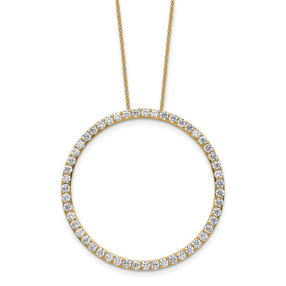 14K Yellow Gold True Origin 3 Carat Lab Grown Diamond Vs Def 18 Inch Eternity Pendant Necklace