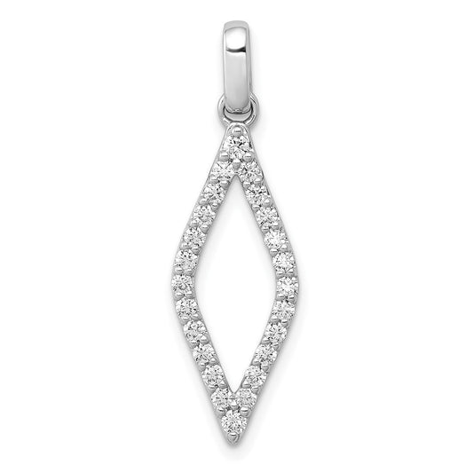 14k White Gold 1/2 Ct. Lab Grown Diamond VS/SI+ G+ Fashion Geometric Pendant