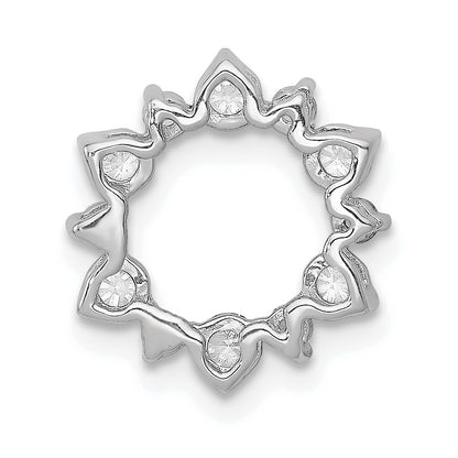 14k White Gold 1/2 Ct. Lab Grown Diamond VS/SI+ G+ Fashion Circle Chain Slide Pendant