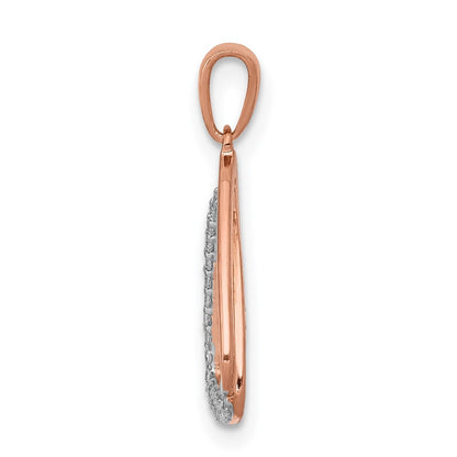14k Rose Gold 1/6 Ct. Lab Grown Diamond VS/SI+ G+ Double Triangle Pendant