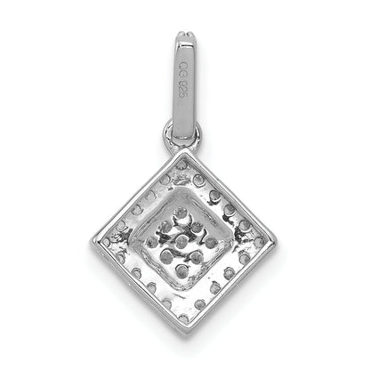 10K White Gold 1/4Ct. Diamond Cluster Pendant