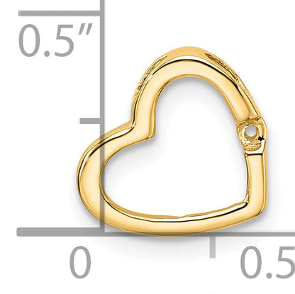10K Yellow Gold Heart Chain Slide Mounting
