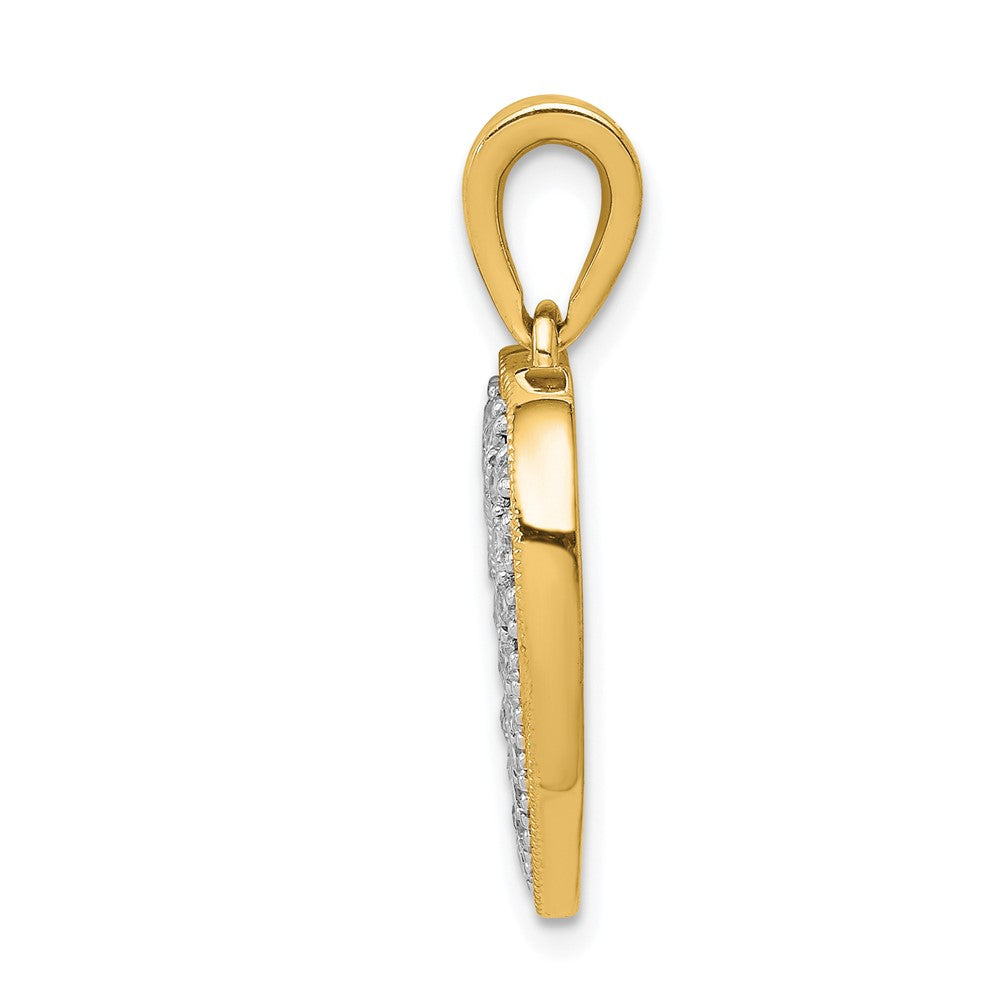 14k Yellow Gold 1/3 Ct. Lab Grown Diamond VS/SI+ G+ Heart Pendant