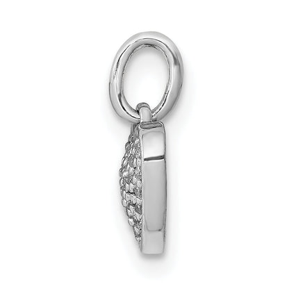10K White Gold 1/10Ct. Diamond Heart Pendant