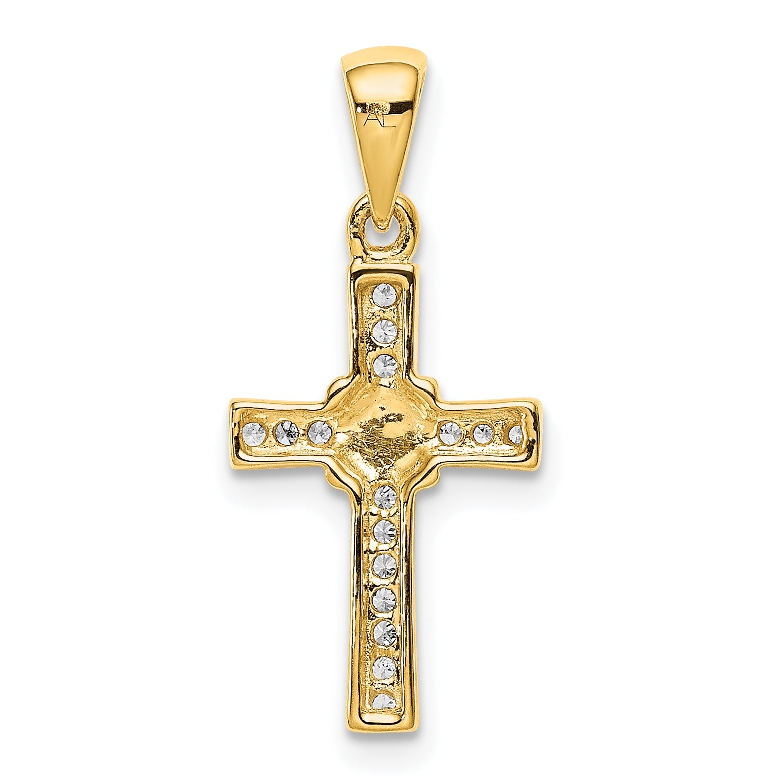 10K Yellow Gold 10K 1/6Ct. Diamond Latin Cross Pendant