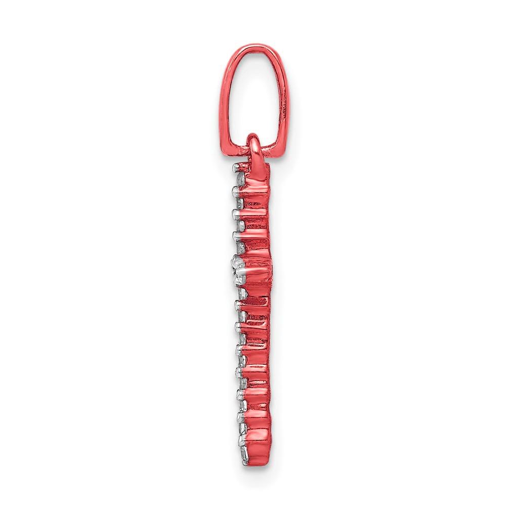 18K Rose Gold 1/6ct. Diamond Cross Pendant