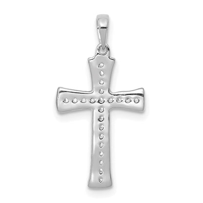 14K White Gold 1/10Ct. Diamond Cross Pendant