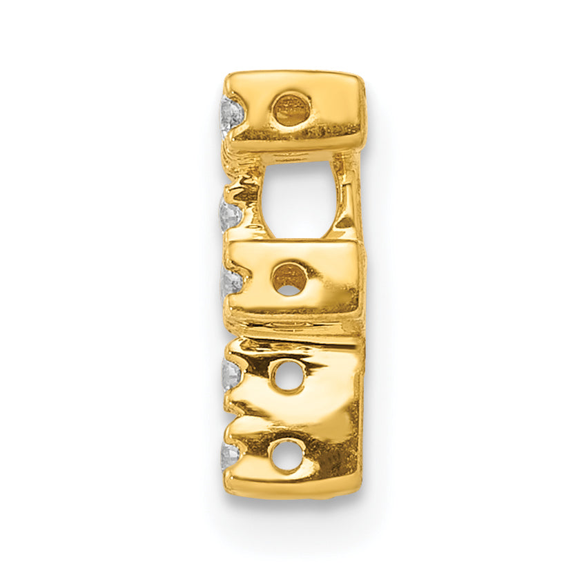 10K Yellow Gold 10K Diamond Letter F Initial Charm