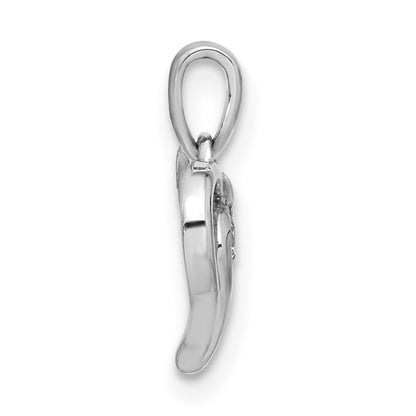 14k White Gold 1/10 Ct. Lab Grown Diamond VS/SI+ G+ Heart Pendant