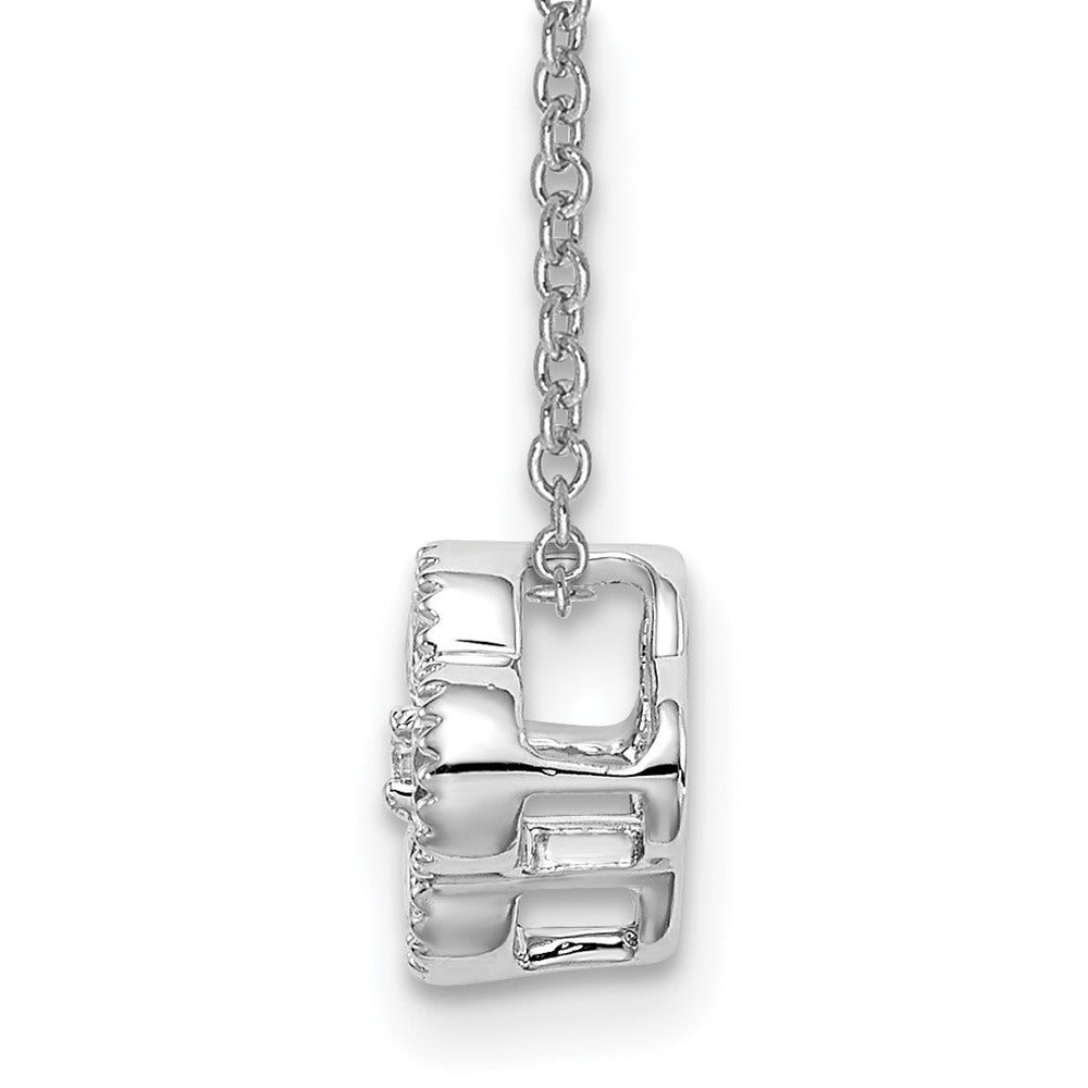 10k White Gold 1/4 Ct. Lab Grown Diamond VS/SI+ G+ 18 inch Bloom Pendant Necklace