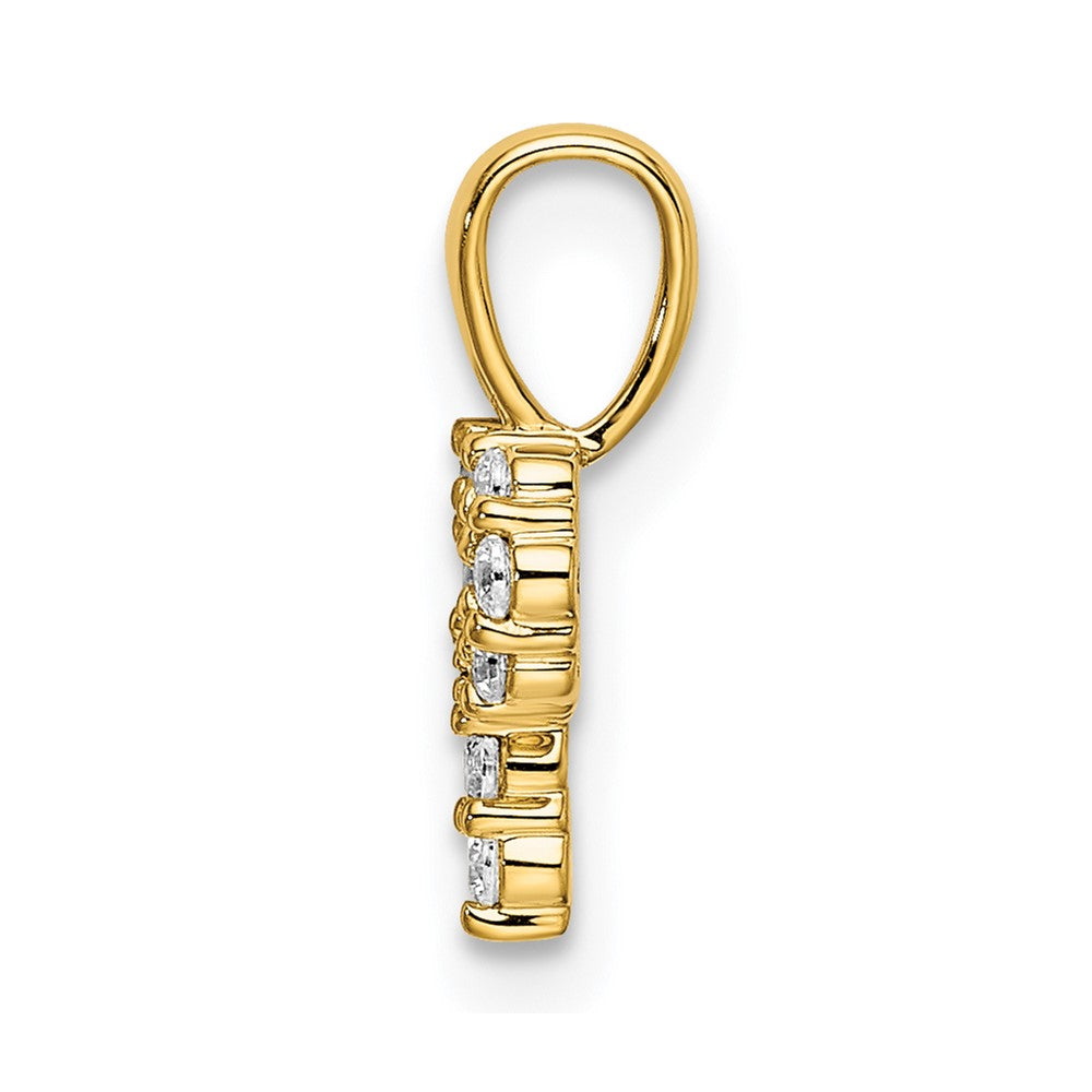 14k Yellow Gold 1/10 Ct. Lab Grown Diamond VS/SI+ G+ Letter P Initial Pendant