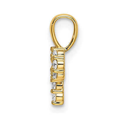 14k Yellow Gold 1/10 Ct. Lab Grown Diamond VS/SI+ G+ Letter P Initial Pendant