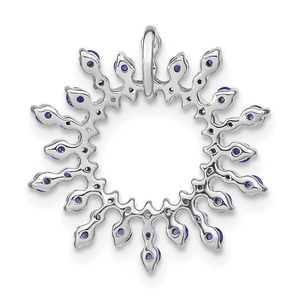 14k White Gold 14k White Gold Tanzanite and Diamond Snowflake Chain Slide