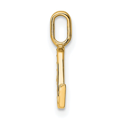 10K Yellow Gold 10K Diamond Letter L Initial Pendant