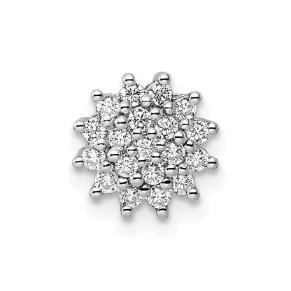 14k White Gold 1/4 Ct. Lab Grown Diamond VS/SI+ G+ Chain Slide Pendant