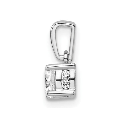 14k White Gold 1/2 Ct. Lab Grown Diamond VS/SI+ G+ Complete Pendant