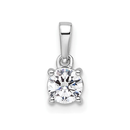 14k White Gold 1/2 Ct. Lab Grown Diamond VS/SI+ G+ Complete Pendant