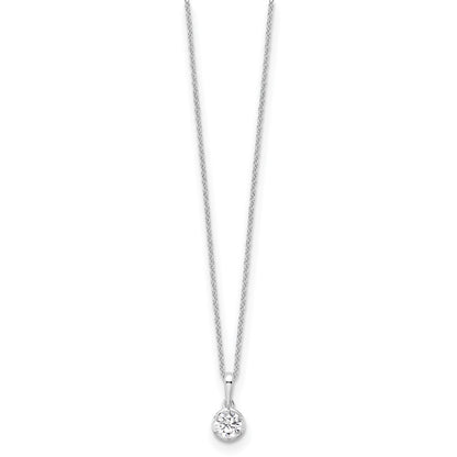 14K White Gold True Origin 1/2 Carat Lab Grown Diamond Vs Def 18 Inch Solitaire Pendant Necklace