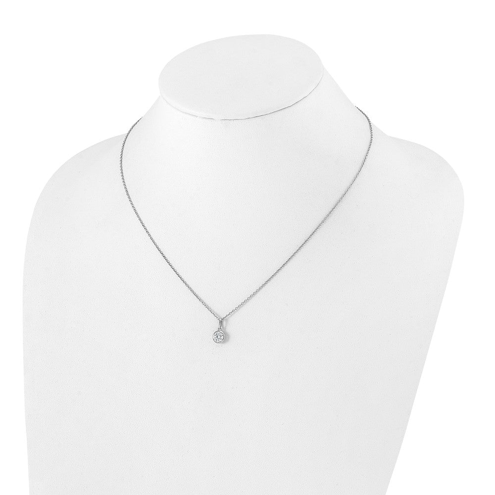 14K White Gold True Origin 5/8 Carat Lab Grown Diamond Vs Def 18 Inch Solitaire Pendant Necklace