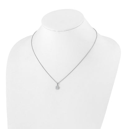 14K White Gold True Origin 5/8 Carat Lab Grown Diamond Vs Def 18 Inch Solitaire Pendant Necklace