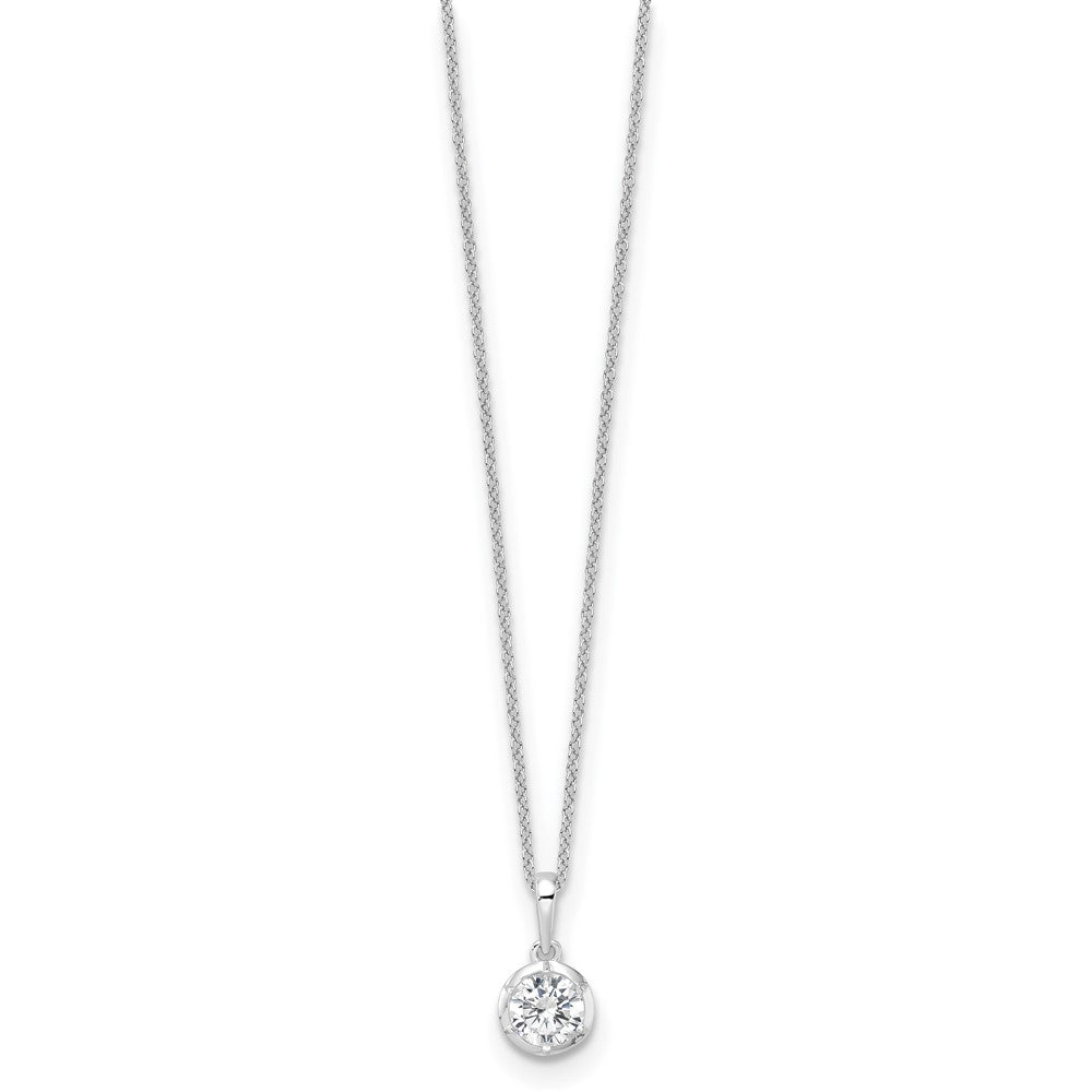 14K White Gold True Origin 3/4 Carat Lab Grown Diamond Vs Def 18 Inch Solitaire Pendant Necklace